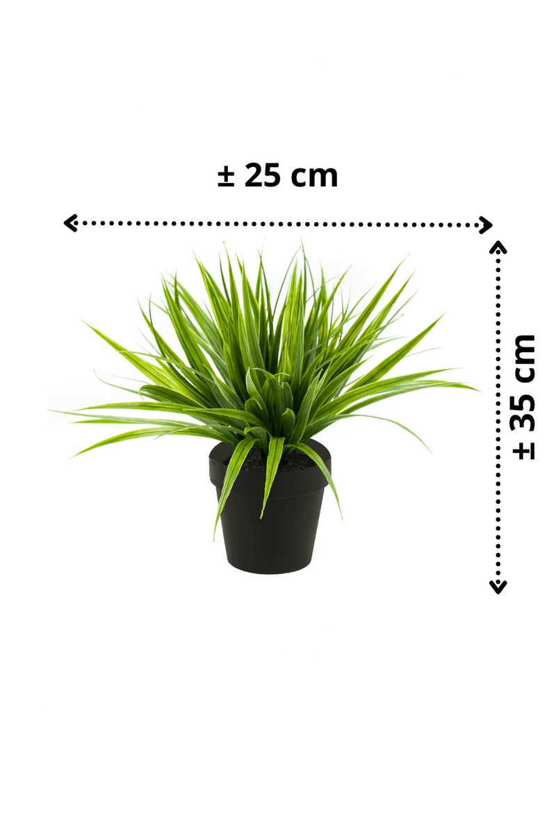 afmetingen kunst grasplant 35cm