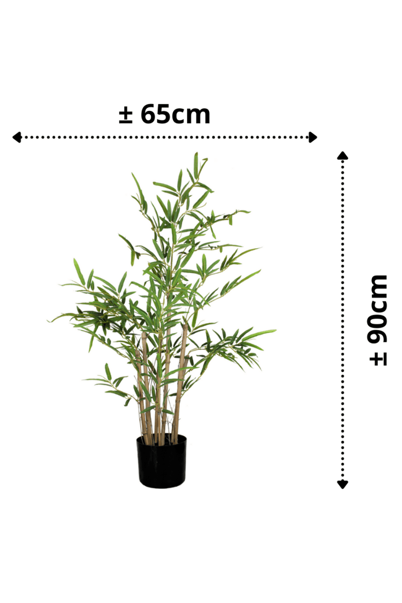 afmetingen Bamboe kunstplant 90cm